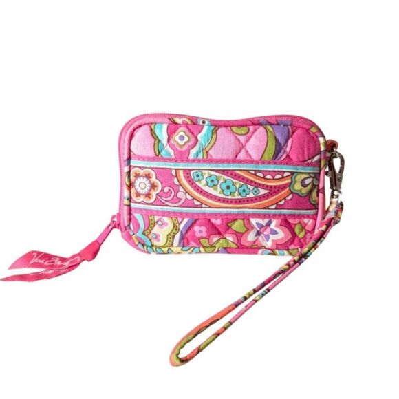 VERY BRADLEY Zip Around Wristlet In Pink Swirls - Picture 2 of 5